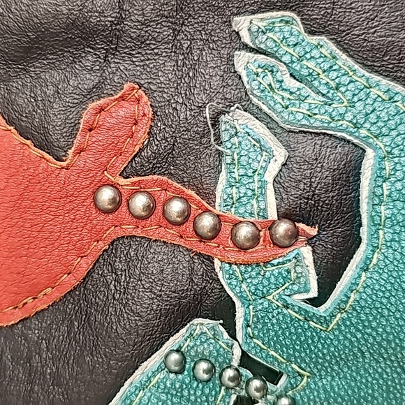 Western Purse Leather Shellie's Handbag IPAD Horse Cowboy Fringe - Picture 14 of 15